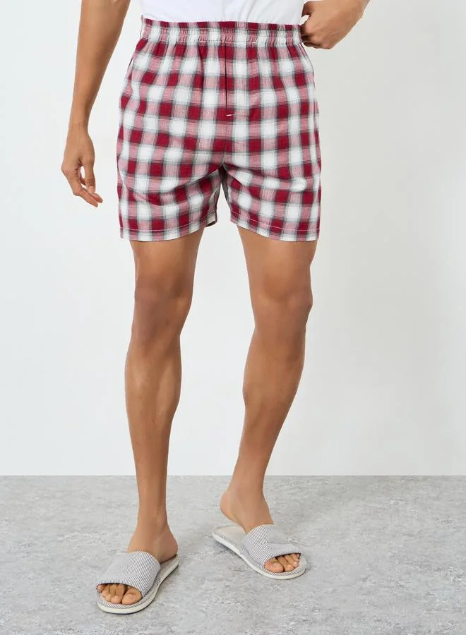 ستايلي مجموعة من 2 بوكسرات منسوجة